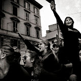 Militanti di Casa Pound durante una manifestazione contro l’immigrazione, Roma. 2006 © Alessandro Cosmelli / Contrasto